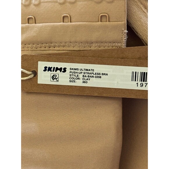Skims Ultimate Strapless Pushup Bra Clay Size 36D - Picture 10 of 10